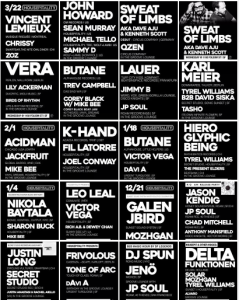 Housepitality Lineups 2017 and end of 2016